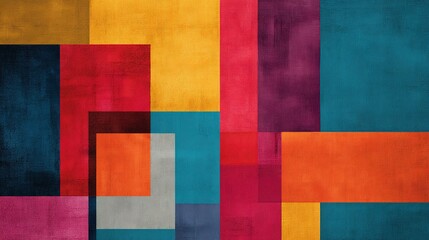 Abstract Modern Art with Vibrant Blocks of Color