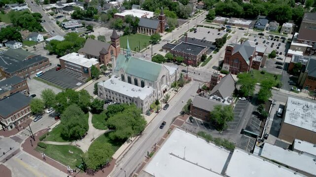Joliet High School field. The aerial view. Joilet IL. USA 22 sep 2024
