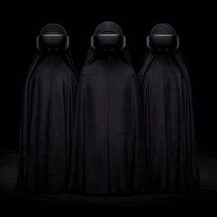 Mysterious VR Figures  Futuristic Tech  Fashion  Anonymous Users  Metaverse Concept