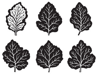 Minimalist line art of yam leaf plant design