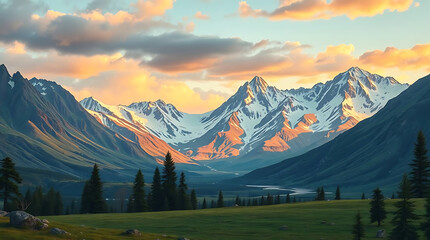 Alaska mountain range wilderness nature landscape snowy mountains wallpaper