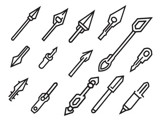 Minimalist Line Art Representation of a Pry Bar Tool