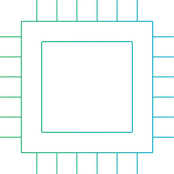 CPU single icon vector illustration