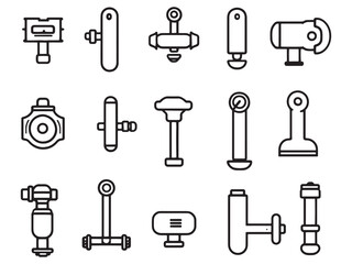 Minimalist Line Art Representation of Hydraulic Jack