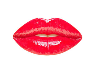 glossy red lips transparent png, kiss mark clipart, lips illustration, lipstick kiss print transparent png, red lipstick lips icon