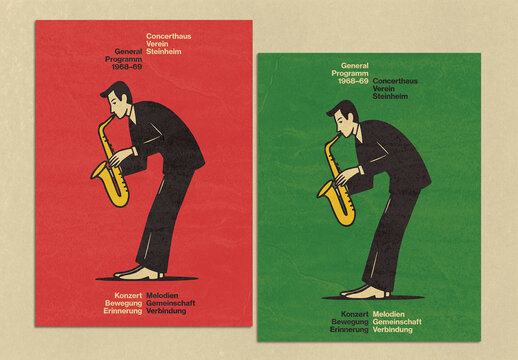 Swiss Typographic Jazz Poster Layout