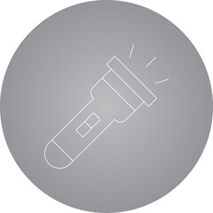 Flashlight icon single vector illustration
