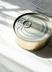 can opener and tin close up
