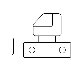 Escavator icon single vector illustration