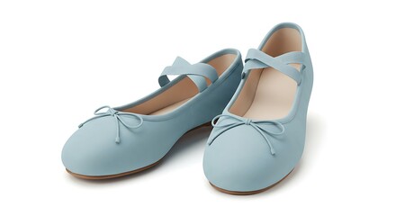 Elegant Ballet Shoes with Bow Tie