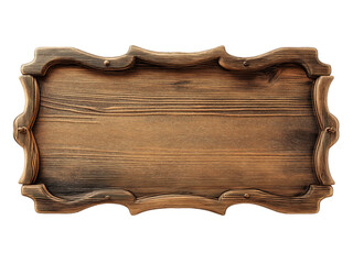Elegant Wooden Serving Tray with Scalloped Edge