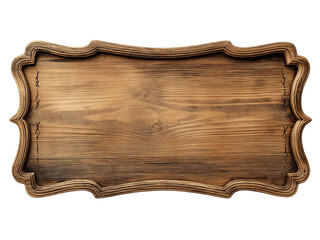 Elegant Wooden Serving Tray with Scalloped Edge