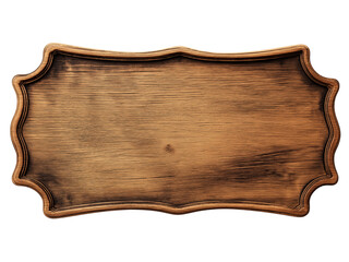 Elegant Wooden Serving Tray with Scalloped Edge
