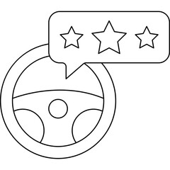 Review icon single vector illustration