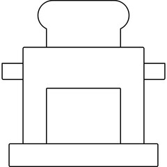 Toaster icon single vector illustration