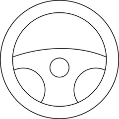 Car steering icon single vector illustration