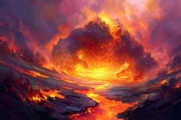 An awe-inspiring view of a volcanic landscape