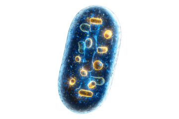 Cell mitochondria isolated on transparent background
