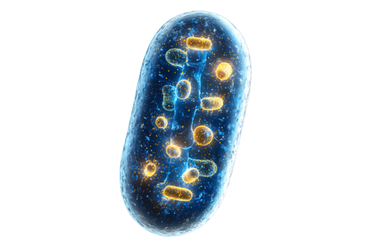 Cell mitochondria isolated on transparent background
