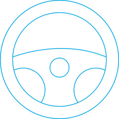 Steering wheel icon single vector illustration