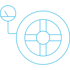 Air pressure icon single vector illustration