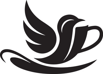 Obraz premium A black and white logo of a seahorse with a chef hat on it.