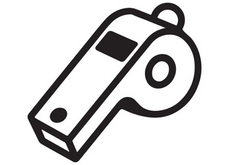 Classic whistle vector illustration safety equipment for sports and emergencies