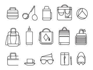 Minimalist urban skyline vector in clean line style