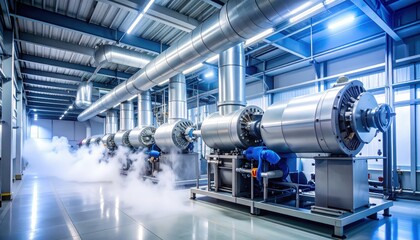 Industrial Turbo Machinery in Modern Manufacturing Facility