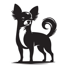 Chihuahua Silhouette Vector Illustration for Pet Design Ideas