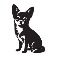 Cute Chihuahua Dog Silhouette Vector Graphic for Pet Lovers