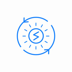 solar energy cycle icon sign vector