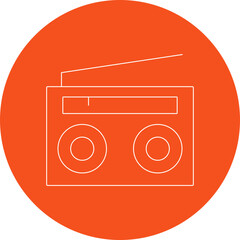 Radio icon single vector illustration