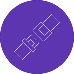 Car seat belt icon single vector illustration