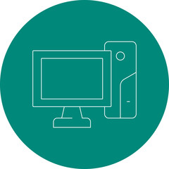 Computer icon single vector illustration
