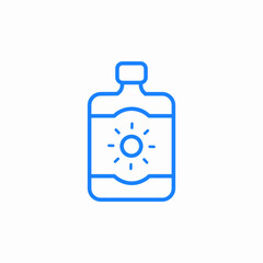 sunscreen bottle protection icon sign vector