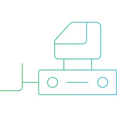 Escavator icon single vector illustration