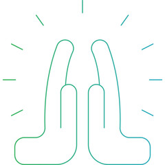 Hands icon single vector illustration