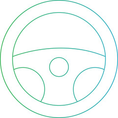 Steering wheel icon single vector illustration