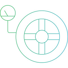 Air pressure icon single vector illustration