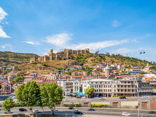 Ancient fortress Narikala in the old town of Tbilisi, Georgia.