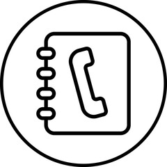 Phonebook icon single vector illustration