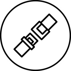 Car seat belt icon single vector illustration
