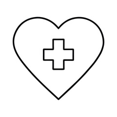 Fototapeta premium heart with cross