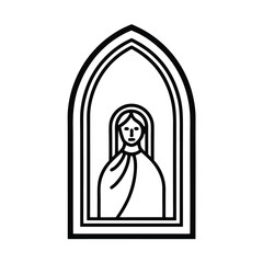 Fototapeta premium virgin mary and baby jesus