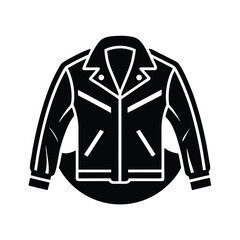 biker jacket motorcycle symbol vector art silhouette