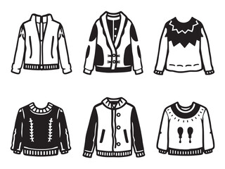 Minimalist Wool Top Apparel Drawing in Fine Line Art