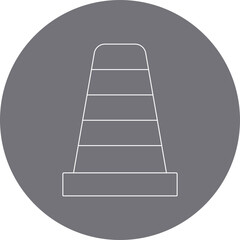 VLC icon single vector illustration