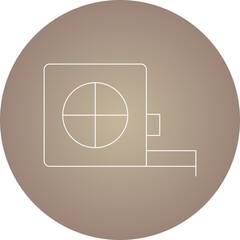 Measuring tape icon single vector illustration