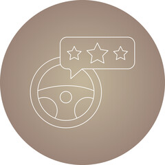 Review icon single vector illustration